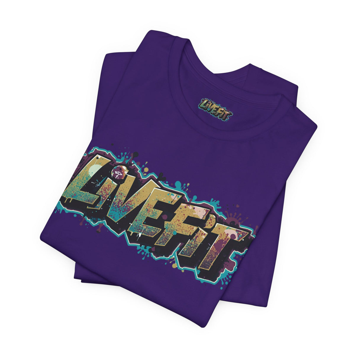 LIVE FIT Graphic Fitness Tee - Motivational Workout T-Shirt - Unisex XS-4XL