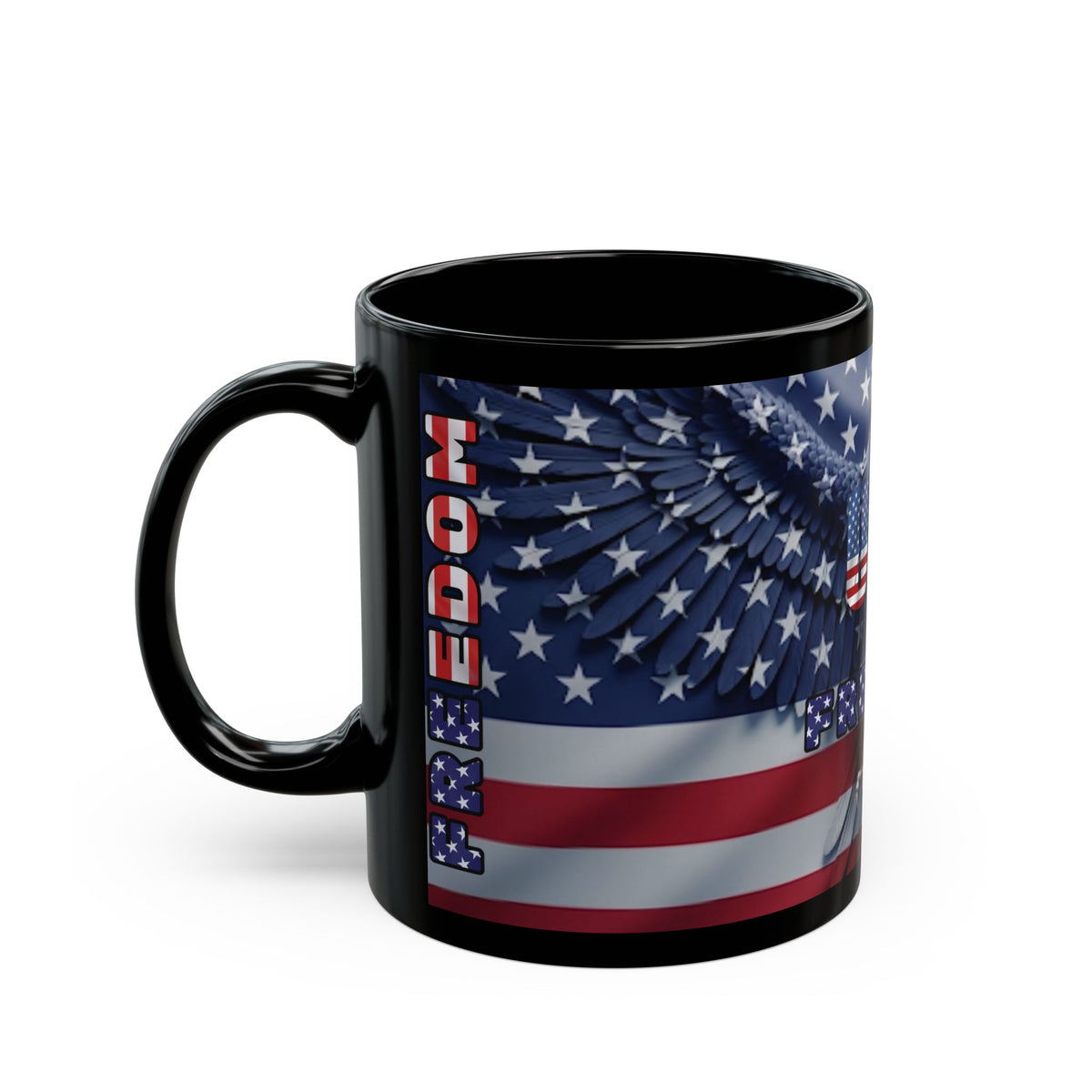 Patriotic Eagle Mug - Vintage American Flag Design - 11oz/15oz