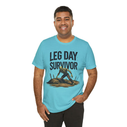 Leg Day Survivor Tee - Fitness Shirt - Workout Apparel - Gym Gift - Unisex Graphic Tee - Funny T-shirt