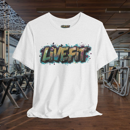 LIVE FIT Graphic Fitness Tee - Motivational Workout T-Shirt - Unisex XS-4XL