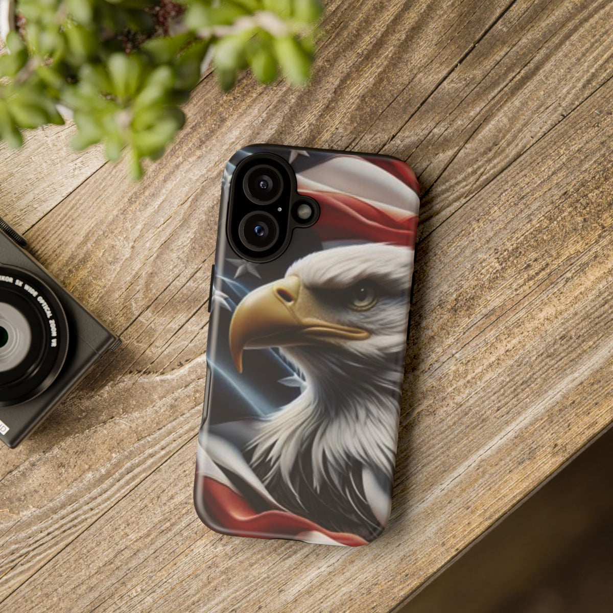 Patriotic Eagle American Flag Phone Case - Gift for Veterans - Independence Day - Memorial Day