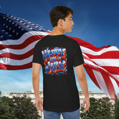 Happy 4th of July T-Shirt - Independence Day Bald Eagle - American Flag Graphic Tee