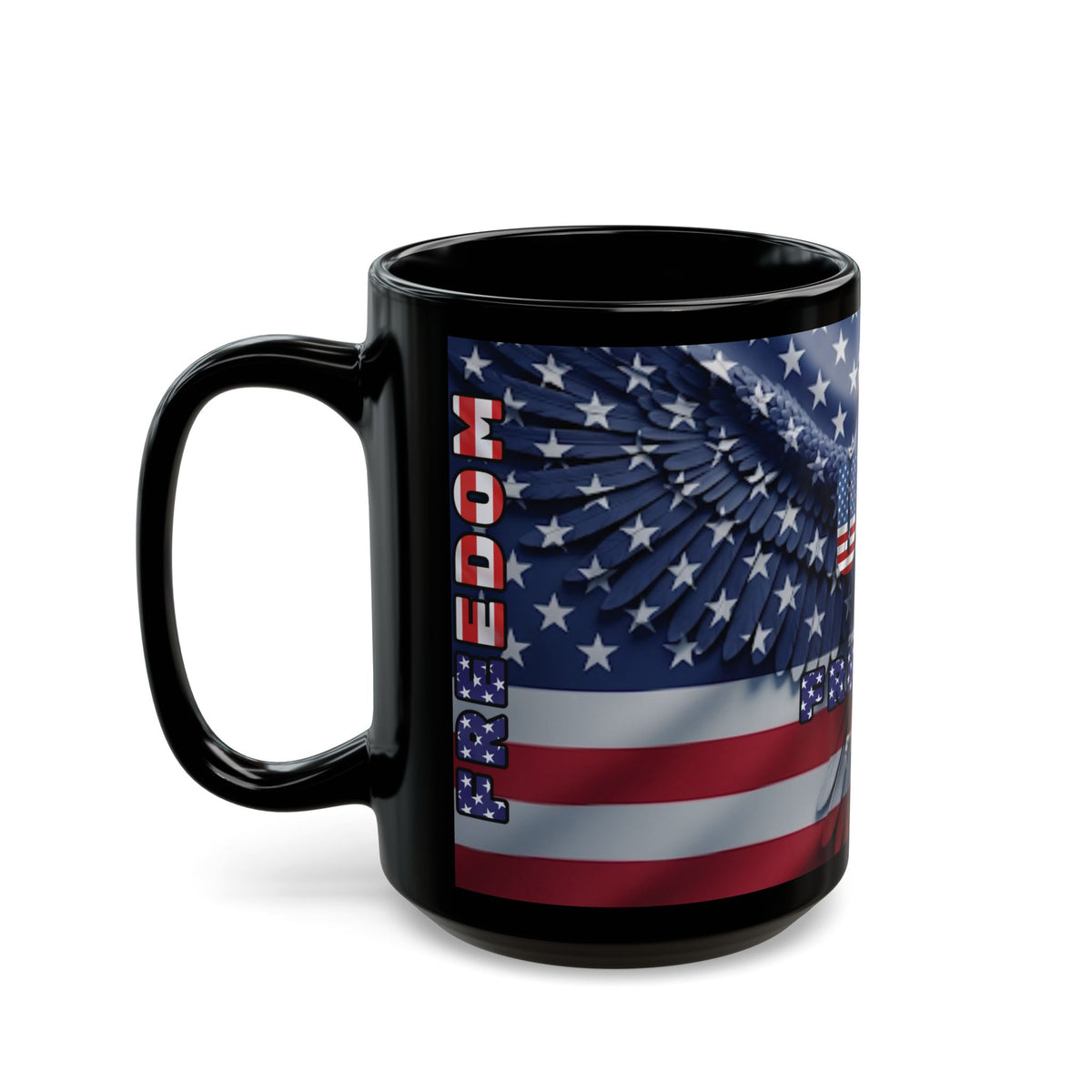Patriotic Eagle Mug - Vintage American Flag Design - 11oz/15oz