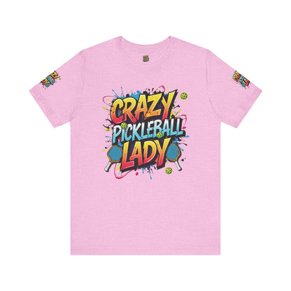 Crazy Pickleball Lady T-Shirt - Funny Pickleball Tee - Unisex Graphic Shirt - XS-5XL