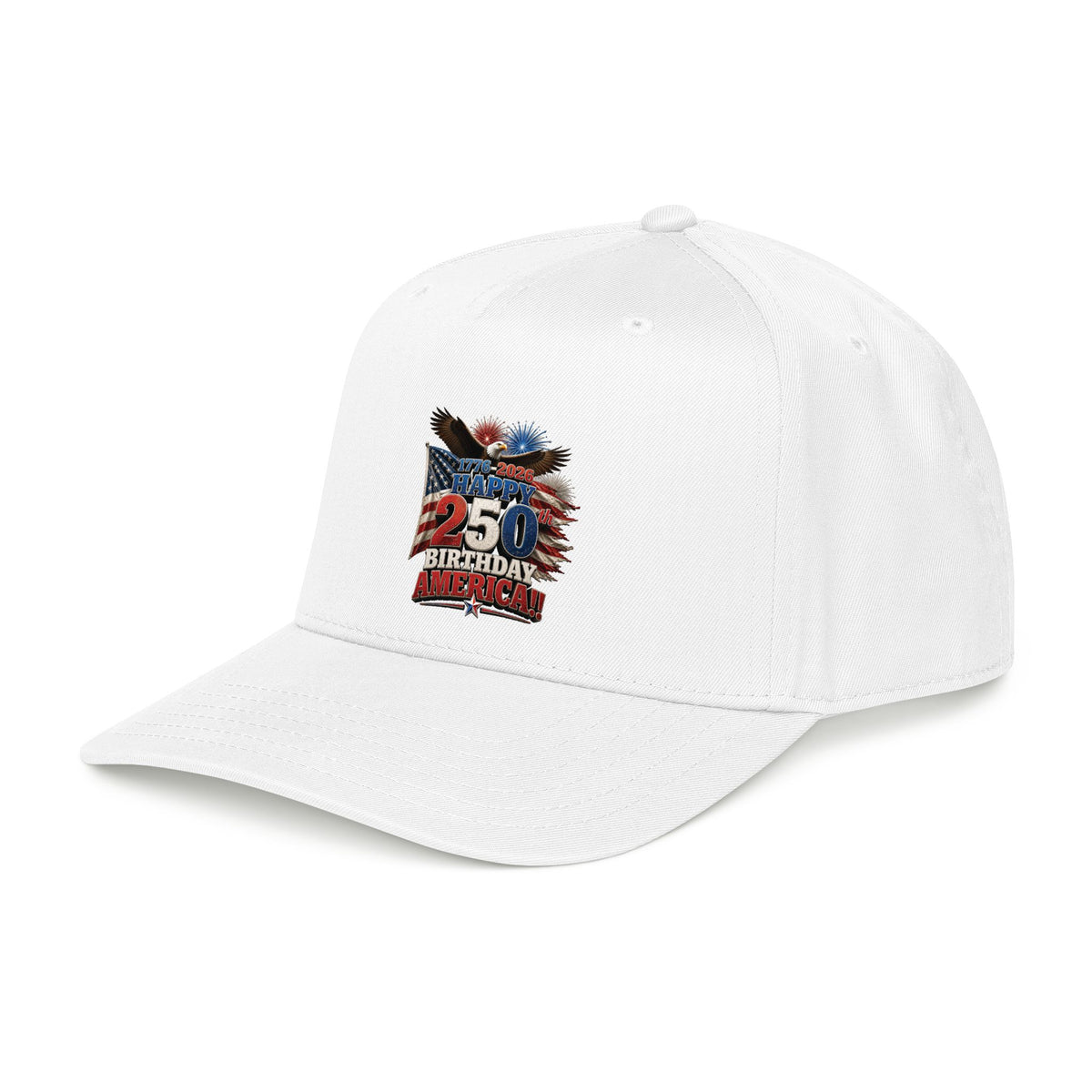 Happy 250th Birthday America Cap | 1776–2026 Patriotic Eagle Flag Baseball Hat