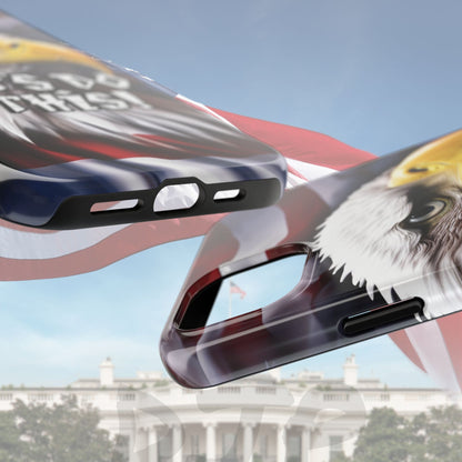 Let's Do This Tough Phone Case - Motivational Bald Eagle - Red White Blue