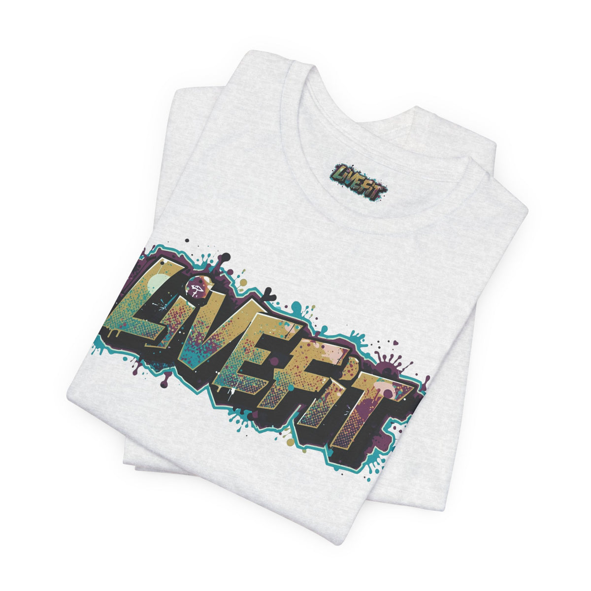 LIVE FIT Graphic Fitness Tee - Motivational Workout T-Shirt - Unisex XS-4XL