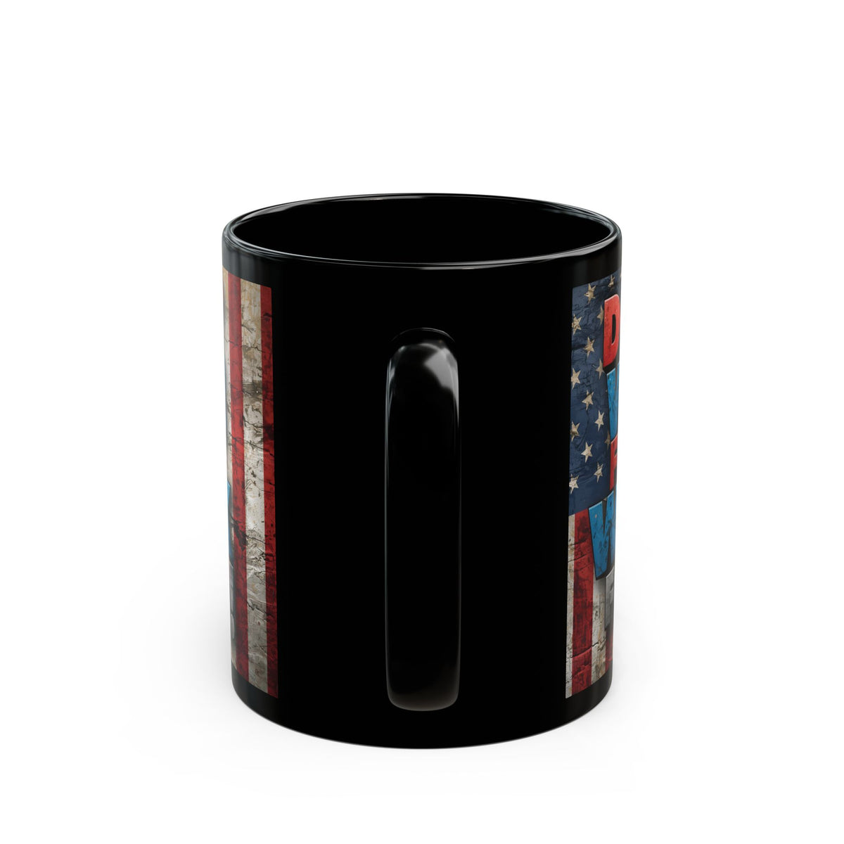 Don't Wish For It Work For It! Motivational Mug - American Flag - 11oz/15oz