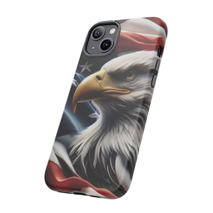 Patriotic Eagle American Flag Phone Case - Gift for Veterans - Independence Day - Memorial Day