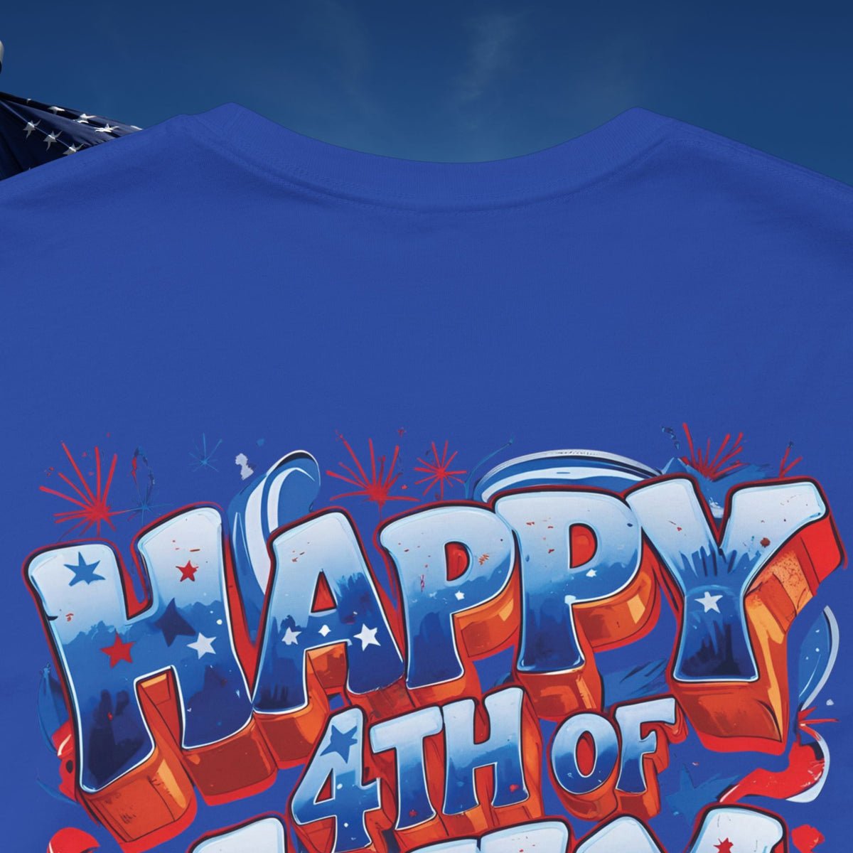 Happy 4th of July T-Shirt - Independence Day Bald Eagle - American Flag Graphic Tee