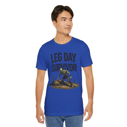 Leg Day Survivor Tee - Fitness Shirt - Workout Apparel - Gym Gift - Unisex Graphic Tee - Funny T-shirt