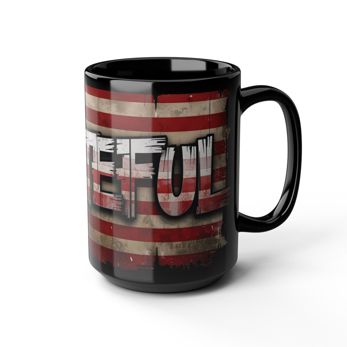 Grateful Mug - Vintage American Flag Design - Patriotic Gift - 11oz/15oz