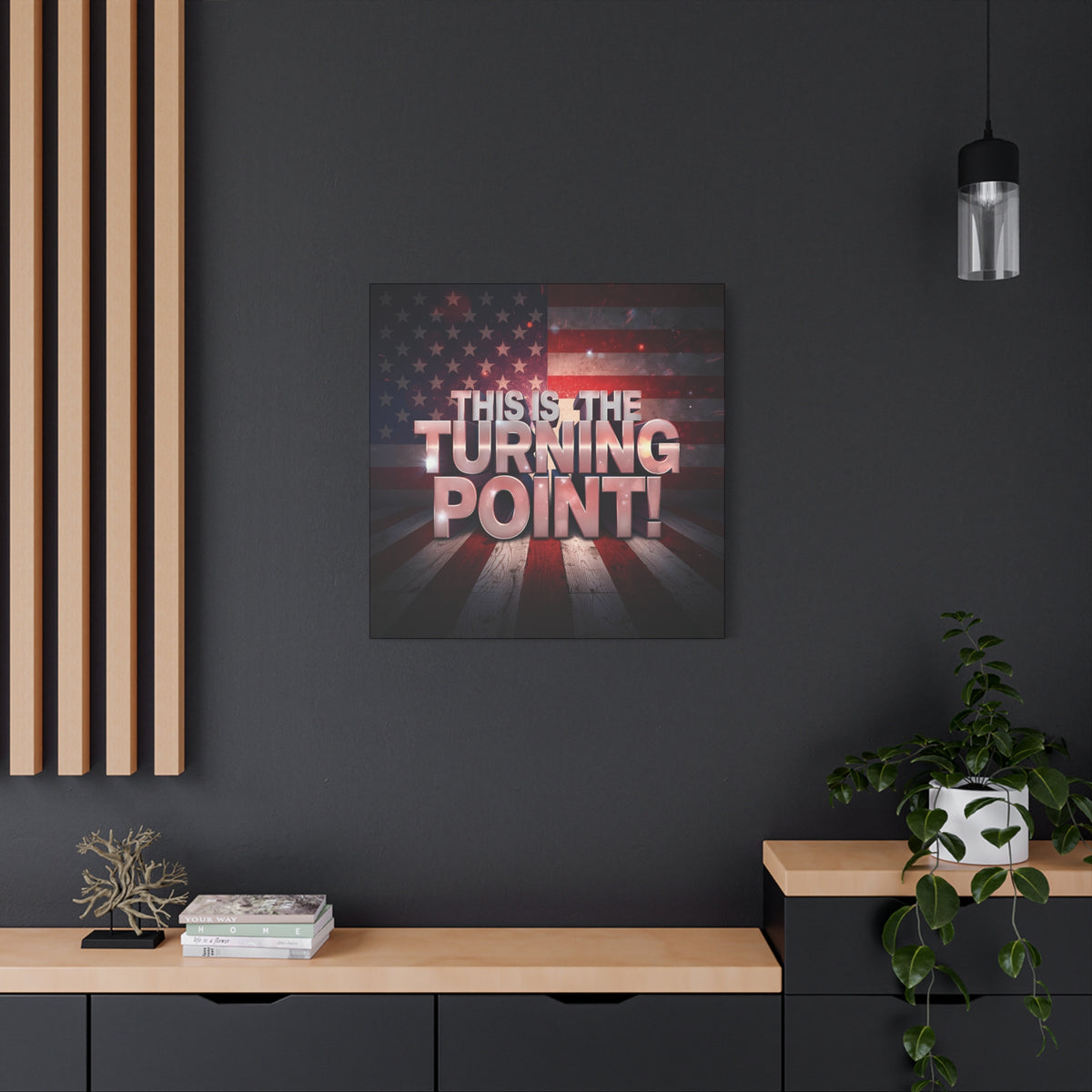 This Is The Turning Point! Canvas Wall Art - Patriotic American Flag - Red White Blue - Gallery Wrapped - 36 Sizes
