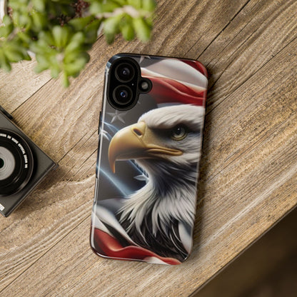 Patriotic Eagle American Flag Phone Case - Gift for Veterans - Independence Day - Memorial Day