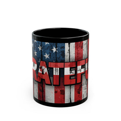 Grateful Mug - Vintage American Flag Design - Patriotic Gift - 11oz/15oz