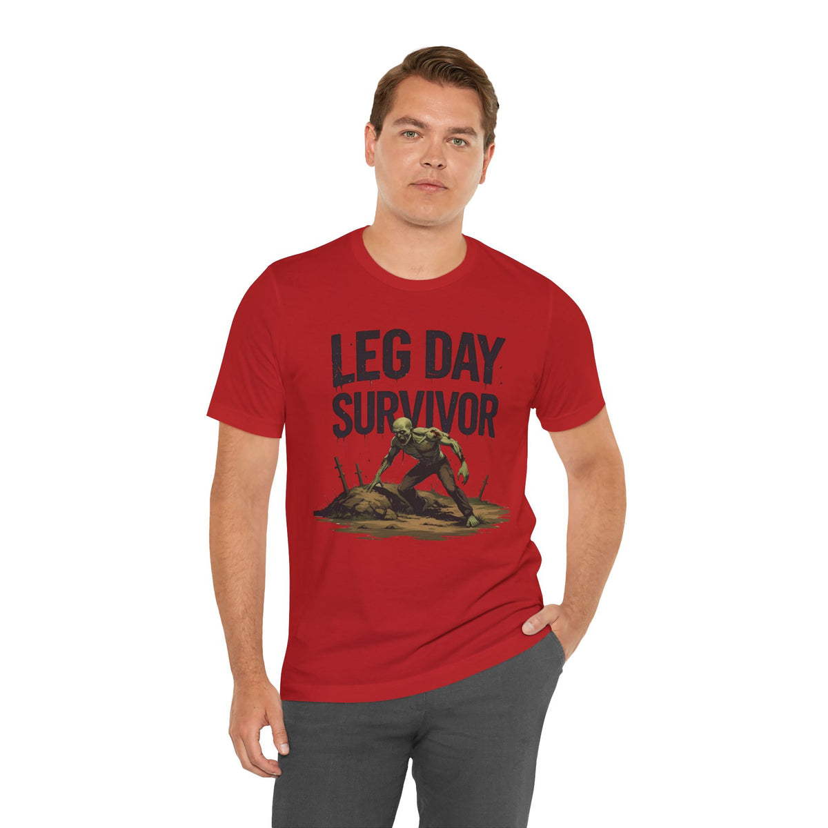 Leg Day Survivor Tee - Fitness Shirt - Workout Apparel - Gym Gift - Unisex Graphic Tee - Funny T-shirt