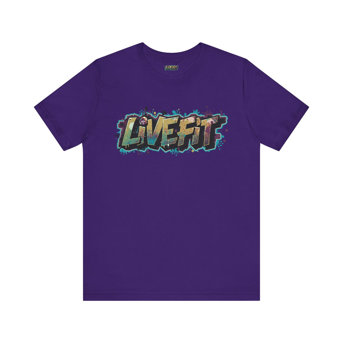 LIVE FIT Graphic Fitness Tee - Motivational Workout T-Shirt - Unisex XS-4XL