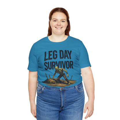 Leg Day Survivor Tee - Fitness Shirt - Workout Apparel - Gym Gift - Unisex Graphic Tee - Funny T-shirt