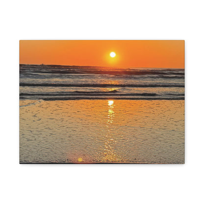 Sunset Beach Canvas Print, Ocean Decor, Wall Art, Home Decor, Coastal Artwork for Living Room
