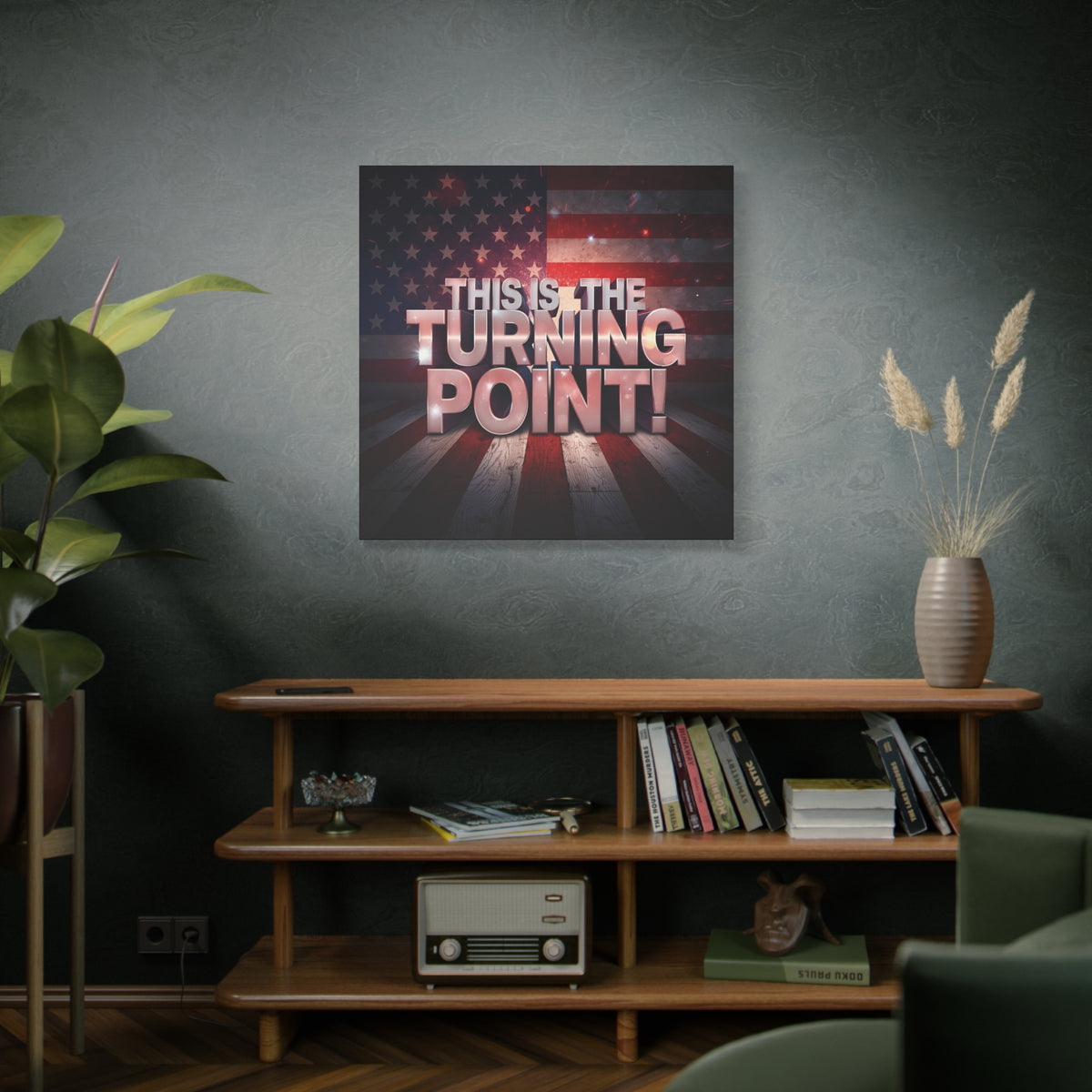 This Is The Turning Point! Canvas Wall Art - Patriotic American Flag - Red White Blue - Gallery Wrapped - 36 Sizes