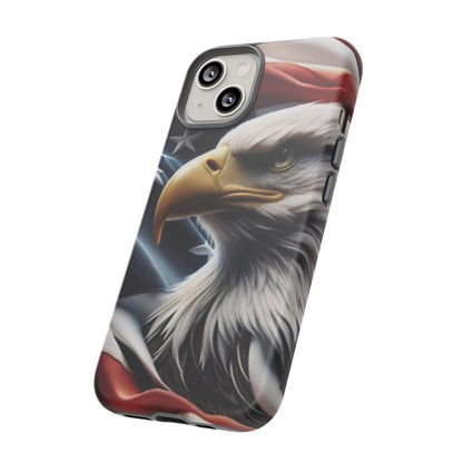 Patriotic Eagle American Flag Phone Case - Gift for Veterans - Independence Day - Memorial Day