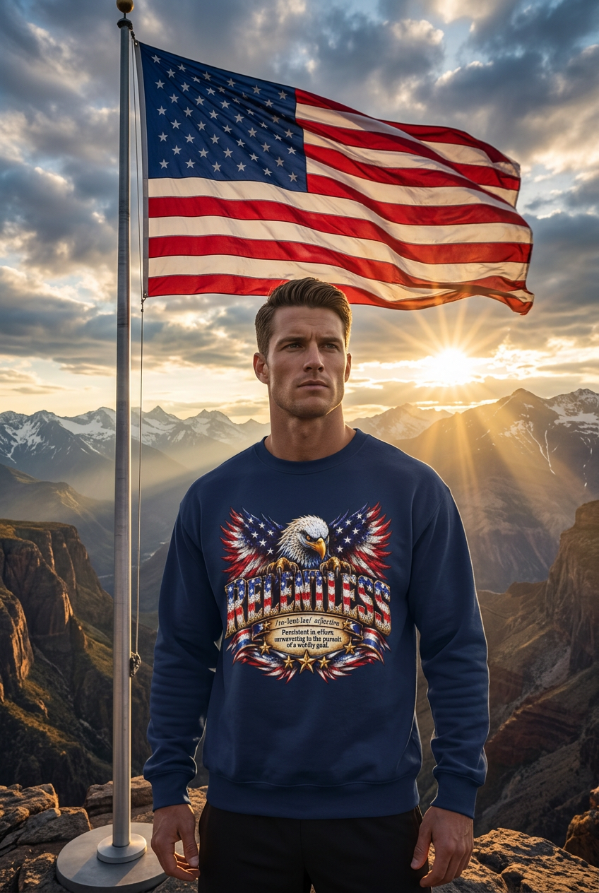 Relentless Eagle Definition Crewneck Sweatshirt - Patriot Fit Life