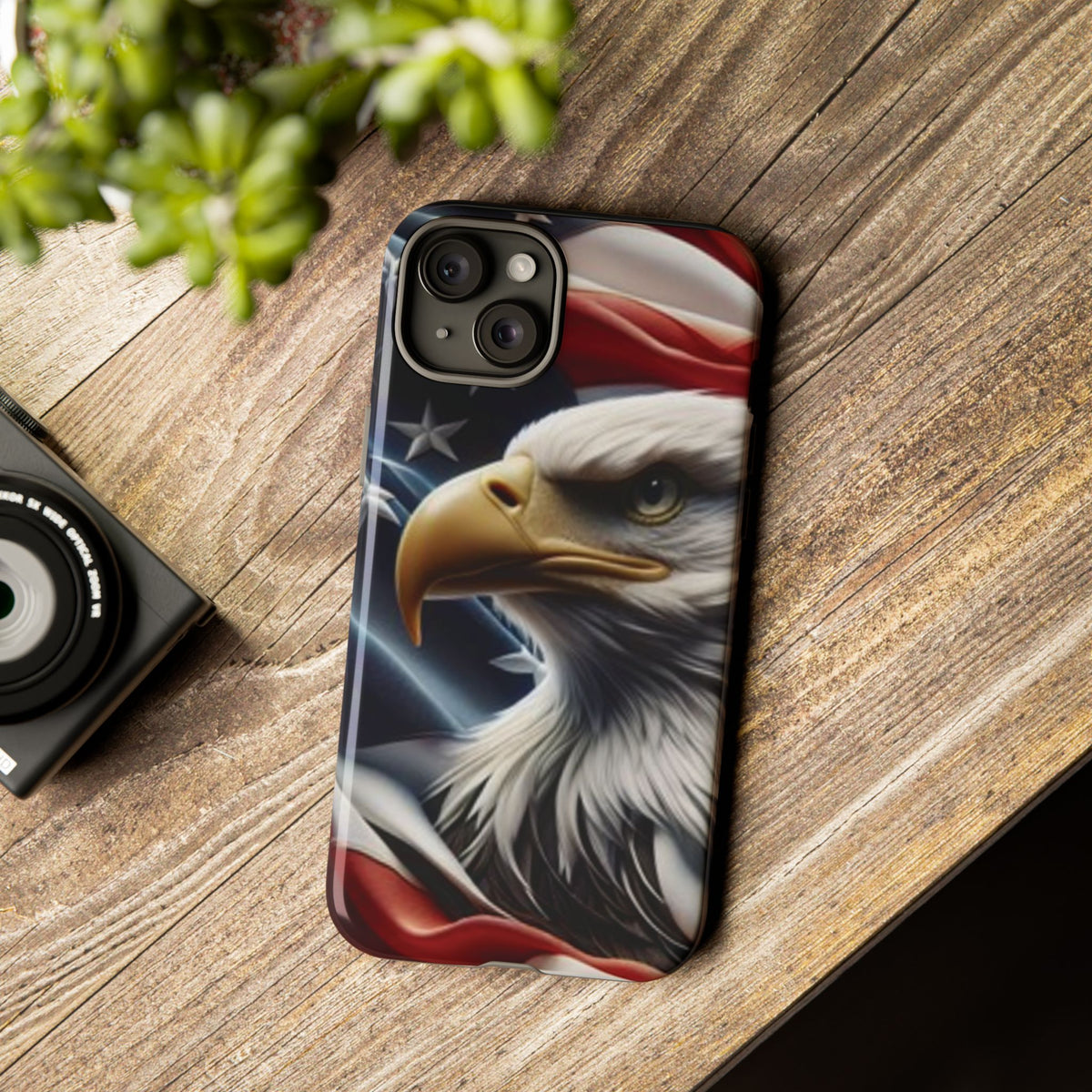 Patriotic Eagle American Flag Phone Case - Gift for Veterans - Independence Day - Memorial Day