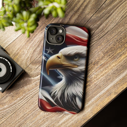 Patriotic Eagle American Flag Phone Case - Gift for Veterans - Independence Day - Memorial Day
