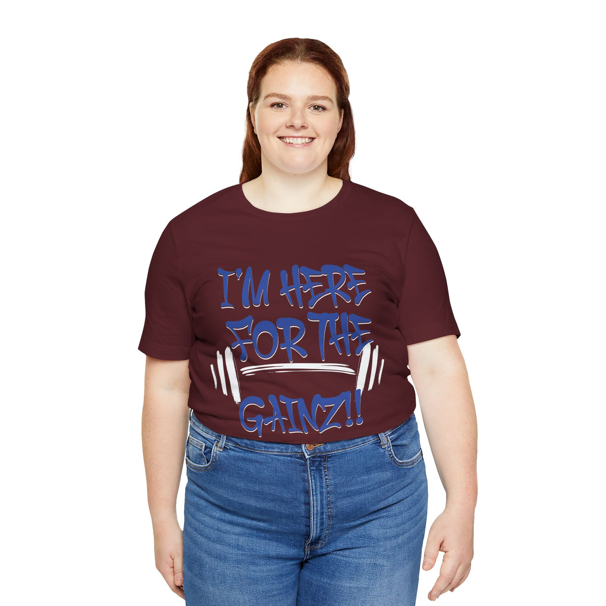 I'm Here For The Gainz! Gym Motivation T-Shirt - Funny Fitness Tee - Unisex XS-4XL