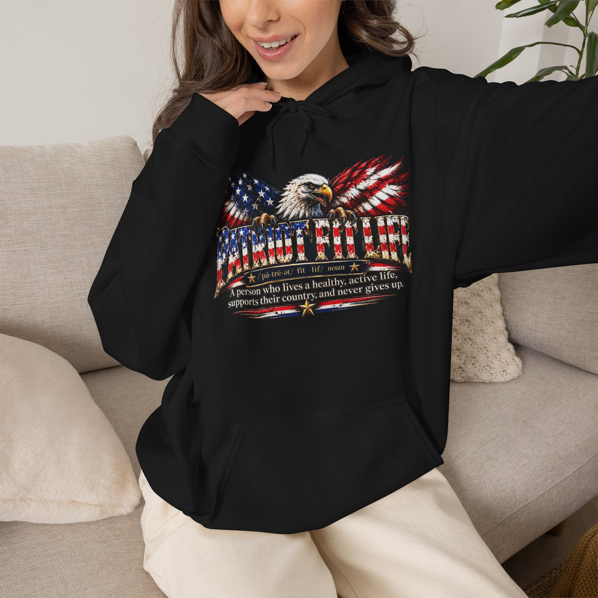 Patriot Fit Life Eagle & Flag Wings Definition Hoodie | S–5XL