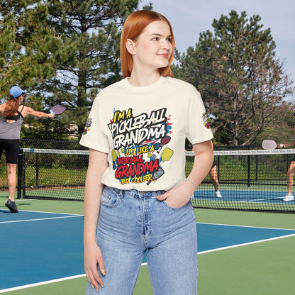Pickleball Grandma T-Shirt - Way Cooler Than Normal - Funny Unisex Jersey Tee - XS-4XL