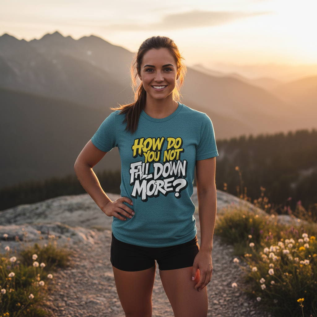 How Do You Not Fall Down More? Funny Graphic Tee - Sarcastic Humor Shirt - XS-4XL