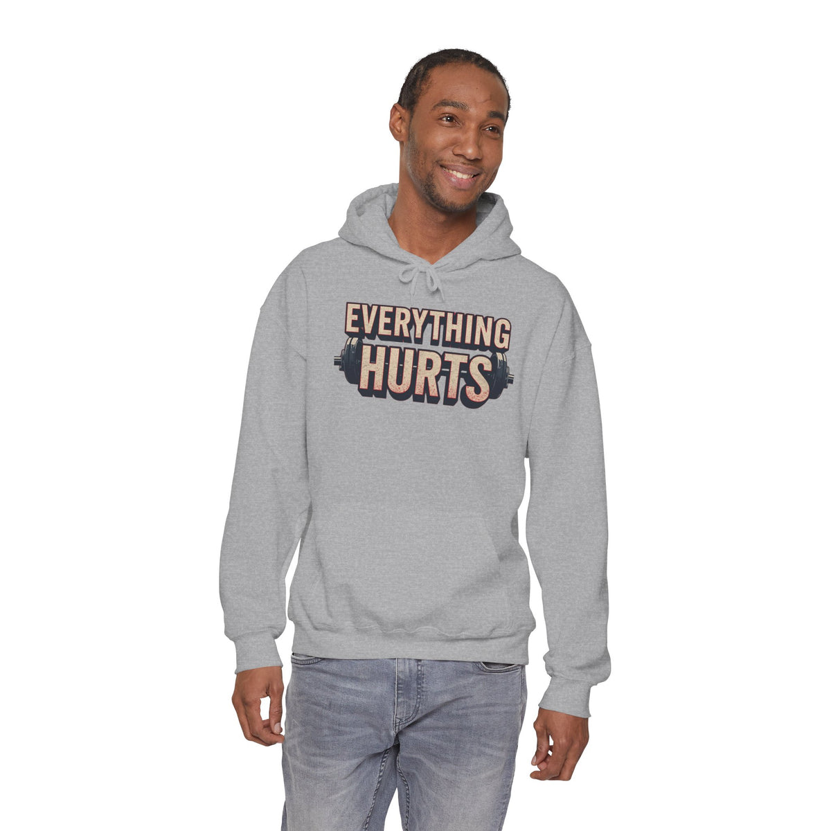 Everything Hurts! Gym Workout Hoodie - Funny Fitness Sweatshirt - Unisex Pullover - S-5XL