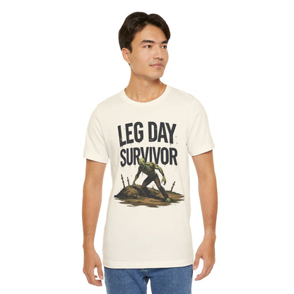Leg Day Survivor Tee - Fitness Shirt - Workout Apparel - Gym Gift - Unisex Graphic Tee - Funny T-shirt