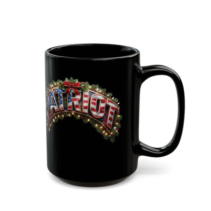 Patriot Fit Life Christmas Mug - Flag PATRIOT Garland Design | 11oz & 15oz