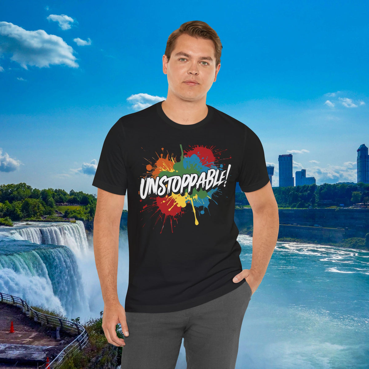 Unstoppable Vintage Retro T-Shirt - Motivational Graphic Tee - Unisex Casual Shirt
