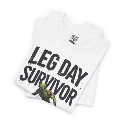 Leg Day Survivor Tee - Fitness Shirt - Workout Apparel - Gym Gift - Unisex Graphic Tee - Funny T-shirt