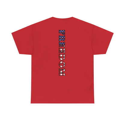 Freedom Patriotic T-Shirt - Red White Blue - American Flag Tee - Unisex S-5XL