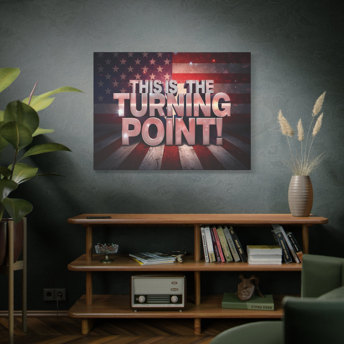 This Is The Turning Point! Canvas Wall Art - Patriotic American Flag - Red White Blue - Gallery Wrapped - 36 Sizes