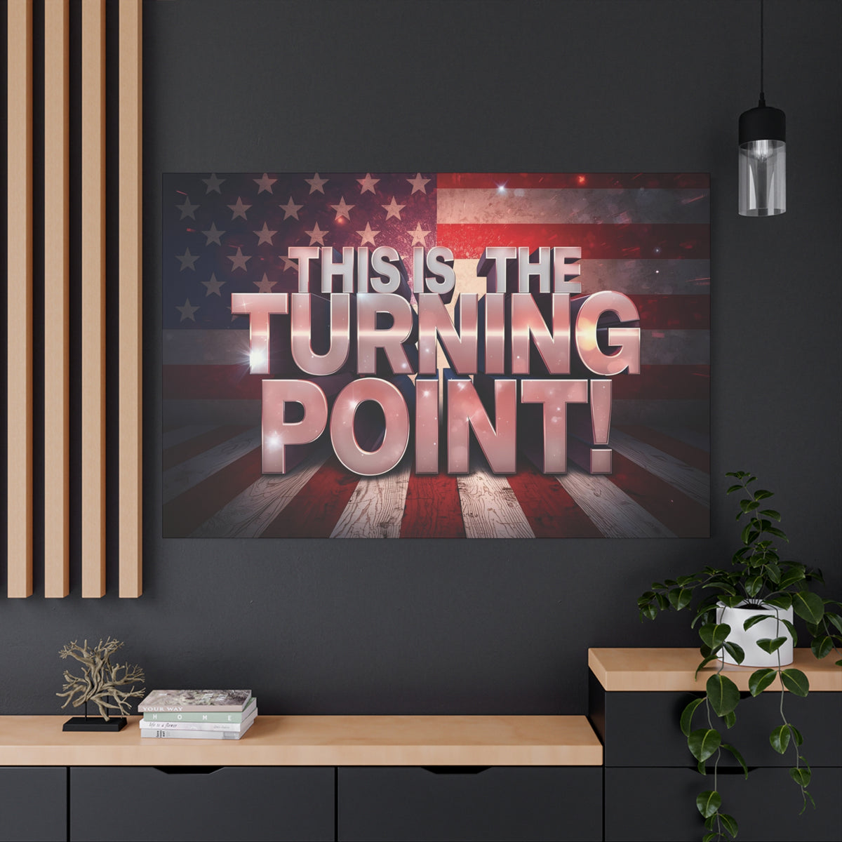 This Is The Turning Point! Canvas Wall Art - Patriotic American Flag - Red White Blue - Gallery Wrapped - 36 Sizes