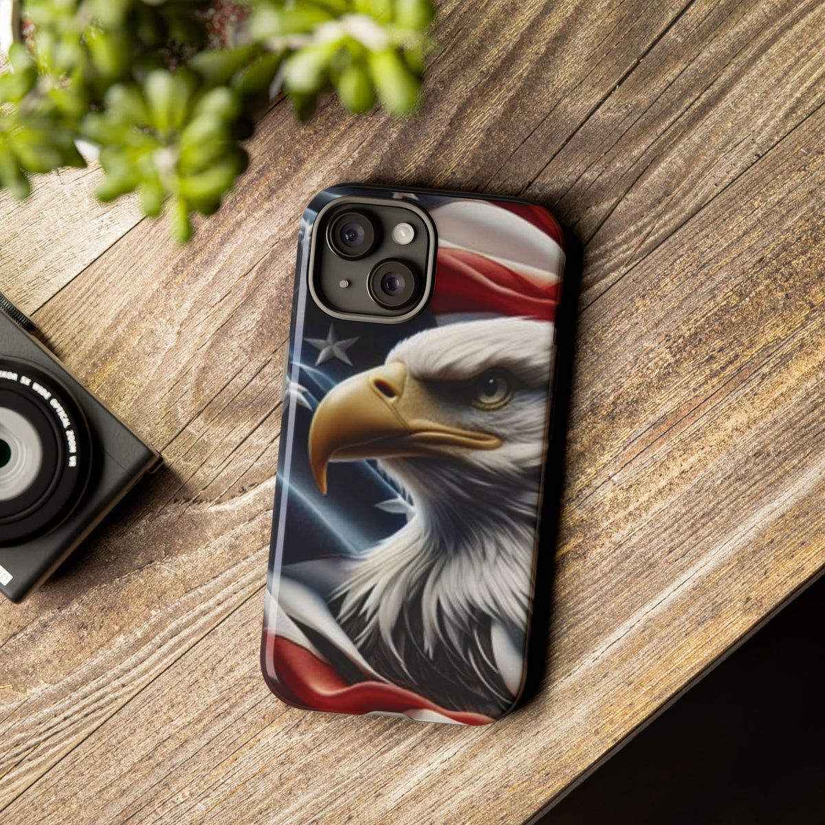 Patriotic Eagle American Flag Phone Case - Gift for Veterans - Independence Day - Memorial Day