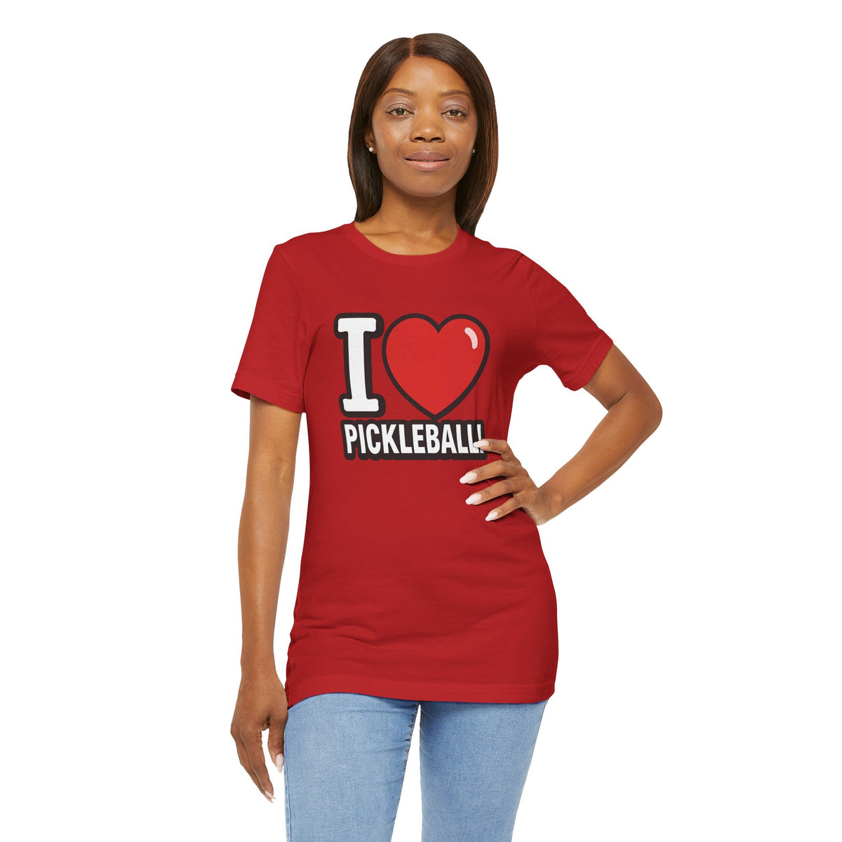 I Love Pickleball T-Shirt - Unisex Pickleball Tee - Court Sports Gift - XS-4XL