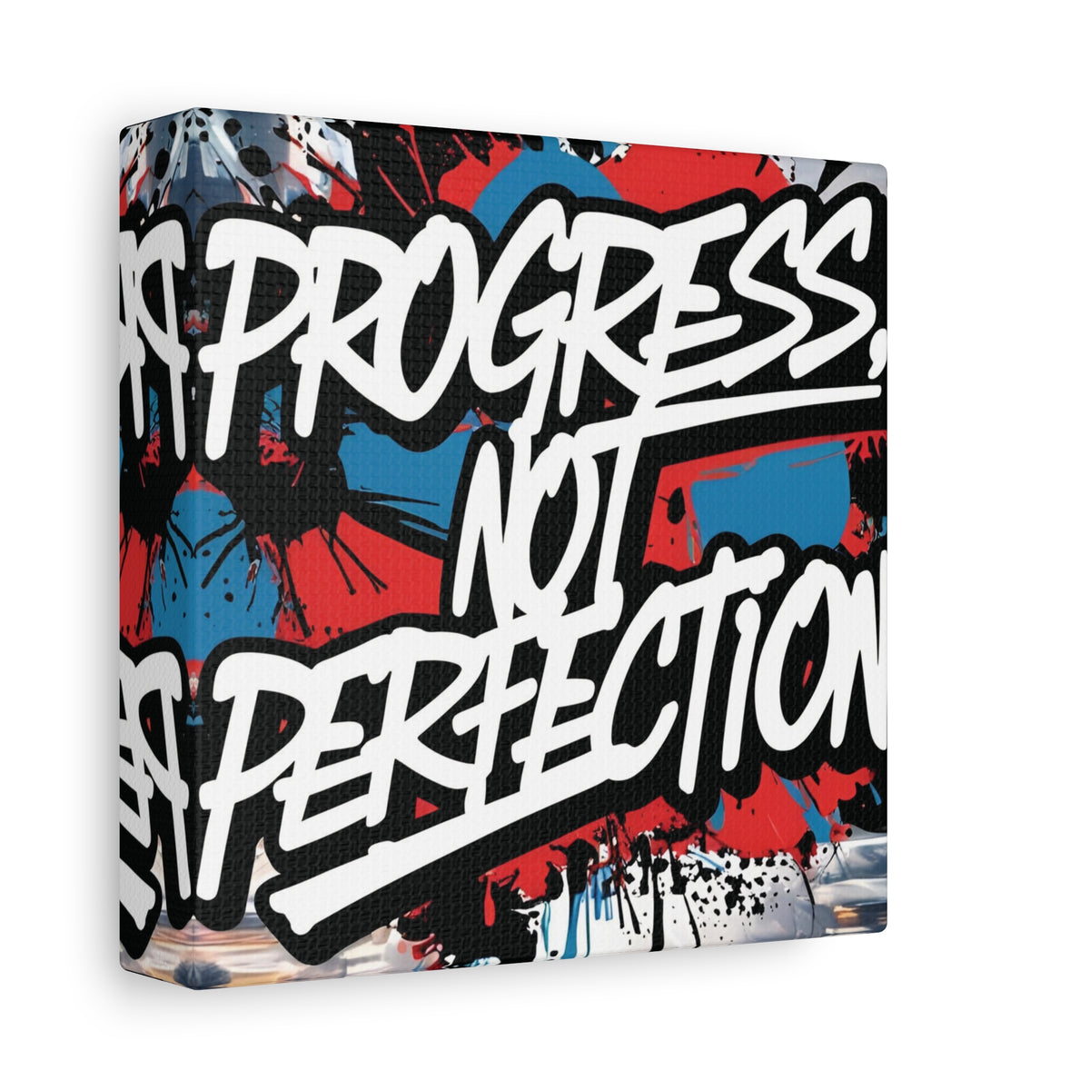 Progress Not Perfection Canvas Wall Art - Motivational Home Decor