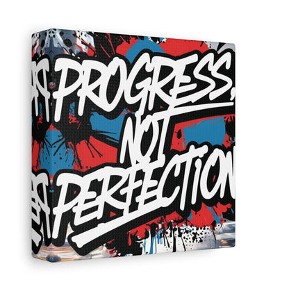 Progress Not Perfection Canvas Wall Art - Motivational Home Decor