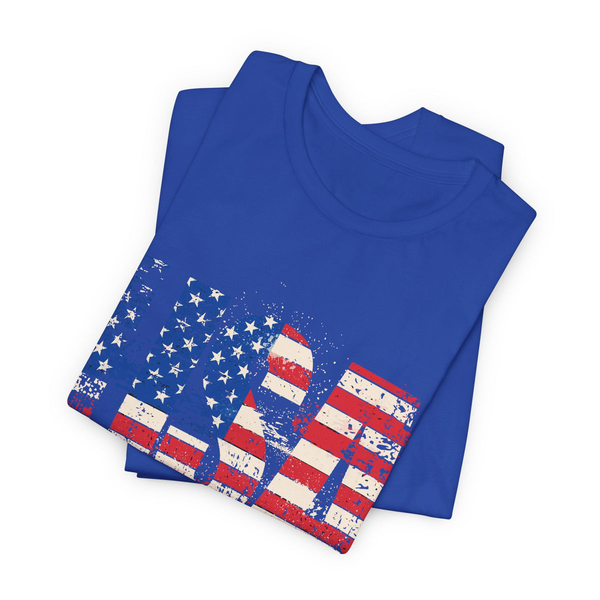 USA Red White Blue - American Flag T-Shirt - Patriotic Unisex Tee - S-3XL