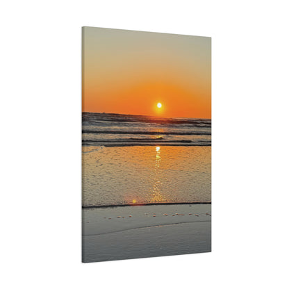 Sunset Beach Canvas Print, Ocean Decor, Wall Art, Home Decor, Coastal Artwork for Living Room