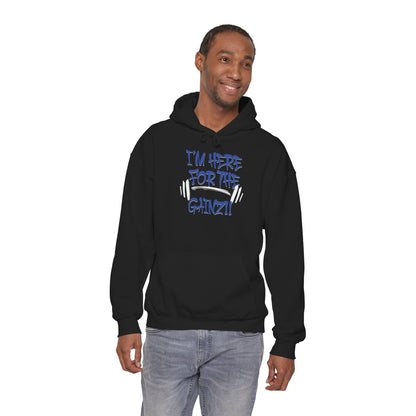 I'm Here For The Gainz! Gym Hoodie - Unisex Fitness Sweatshirt - Workout Hoodie - S-5XL