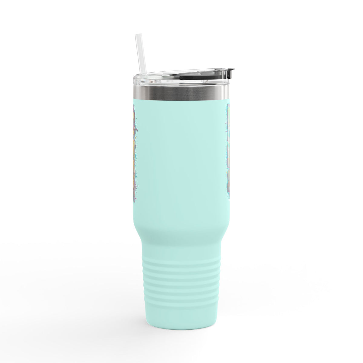 Insulated Travel Mug - Live Fit - 40oz Fitness Water Bottle - Gym Coffee Cup - Durable Travel Tumbler - Motivational Drinkware