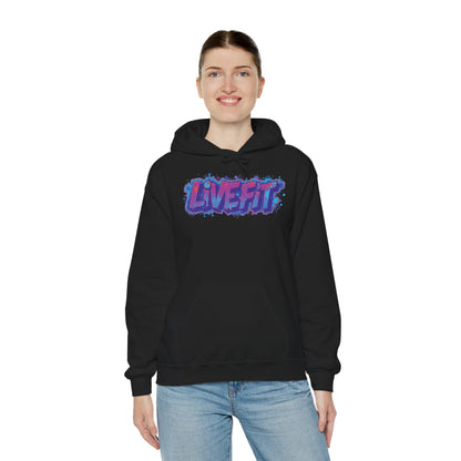 LIVE FIT Hoodie Sweatshirt - Motivational Fitness Pullover - Unisex Gym Hoodie - S-5XL