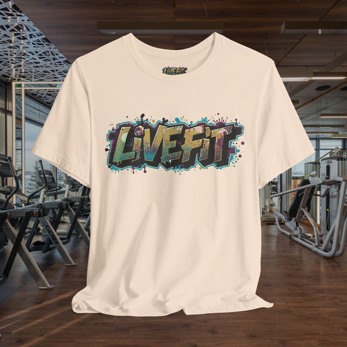 LIVE FIT Graphic Fitness Tee - Motivational Workout T-Shirt - Unisex XS-4XL